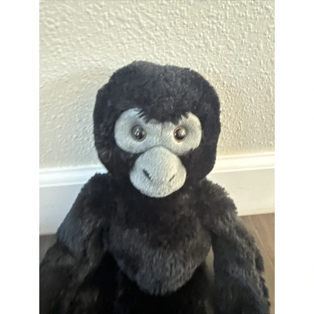 Black Gorilla Monkey Plush Long Arms Hook Loop Hands Hanging Stuffed Toy